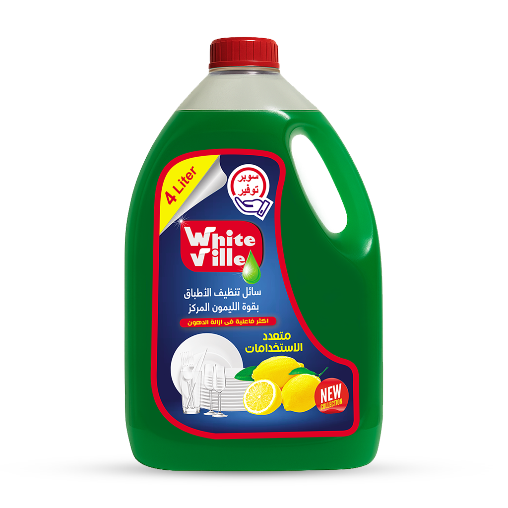 سائل تنظيف الأطباق ليمون أصفر 4 لتر